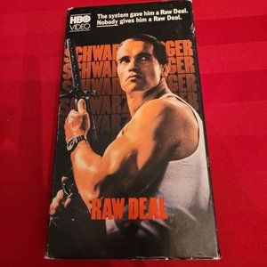VINTAGE 1986 V.H.S. COPY OF RAW DEAL!!!